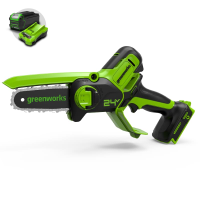 Цепная мини-пила Greenworks 24V G24MCS10 (10 см) аккумуляторная в Вязьме